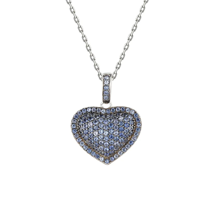 Affordable Luxury Jewelry – Style At A Great Price Relaxed Style Suzy Levian Blue Sapphire Blackened Sterling Silver Pave Heart Pendant Affordable Luxury Jewelry – Style At A Great Price Relaxed Style Suzy Levian Blue Sapphire Blackened Sterling Silver Pave Heart Pendant