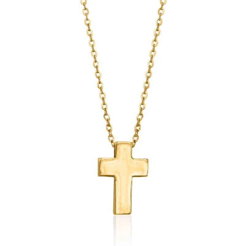 Stunning Jewelry At Even More Stunning Prices High-End Style Discounts Ross-Simons 14kt Yellow Gold Cross Pendant Necklace Stunning Jewelry At Even More Stunning Prices High-End Style Discounts Ross-Simons 14kt Yellow Gold Cross Pendant Necklace