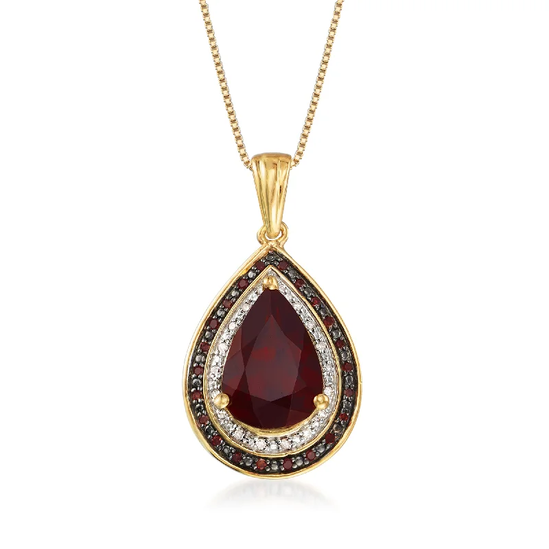 Breathtaking Jewelry At Limited-Time Savings Luxe Style Discounts Ross-Simons Garnet and . Red and White Diamond Pendant Necklace in 18kt Gold Over Sterling Breathtaking Jewelry At Limited-Time Savings Luxe Style Discounts Ross-Simons Garnet and . Red and White Diamond Pendant Necklace in 18kt Gold Over Sterling