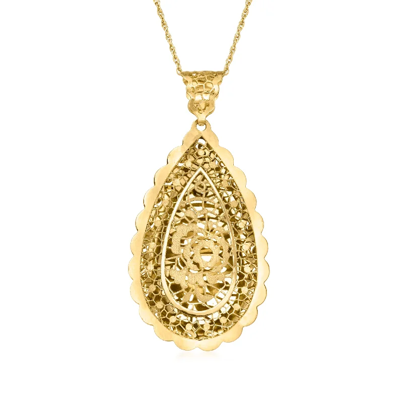 Exclusive Jewelry Sale – Shine For Less Get The Latest Trends Ross-Simons Italian 14kt Yellow Gold Satin and Polished Floral Lace Teardrop Pendant Exclusive Jewelry Sale – Shine For Less Get The Latest Trends Ross-Simons Italian 14kt Yellow Gold Satin and Polished Floral Lace Teardrop Pendant