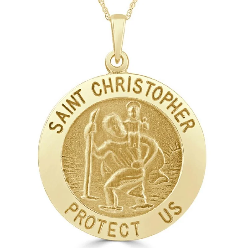Luxury Jewelry Sale – Elegant Styles At Unbeatable Prices Hot Sale 14k White or Yellow Gold Gold St. Christopher Medal Pendant 1" Tall 6.3 Grams Luxury Jewelry Sale – Elegant Styles At Unbeatable Prices Hot Sale 14k White or Yellow Gold Gold St. Christopher Medal Pendant 1" Tall 6.3 Grams