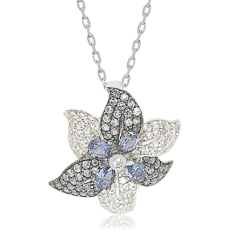 Luxury Jewelry At Unbeatable Discounts Special Offers, Don't Miss Suzy Levian Sterling Silver Sapphire and Diamond Accent Exotic Flower Pendant Necklace Luxury Jewelry At Unbeatable Discounts Special Offers, Don't Miss Suzy Levian Sterling Silver Sapphire and Diamond Accent Exotic Flower Pendant Necklace