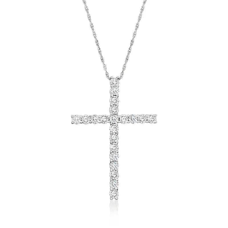 Shop Stylish Jewelry Now And Save Big Comfort Meets Fashion Ross-Simons Diamond Cross Pendant Necklace in 14kt White Gold Shop Stylish Jewelry Now And Save Big Comfort Meets Fashion Ross-Simons Diamond Cross Pendant Necklace in 14kt White Gold