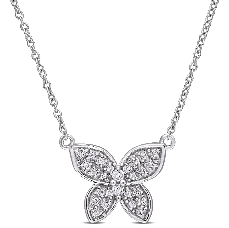 Elegant Jewelry, Affordable Luxury – Shop Now Spring Fashion 1/8 CT TW Diamond Butterfly Pendant with Chain in 10K White Gold Elegant Jewelry, Affordable Luxury – Shop Now Spring Fashion 1/8 CT TW Diamond Butterfly Pendant with Chain in 10K White Gold