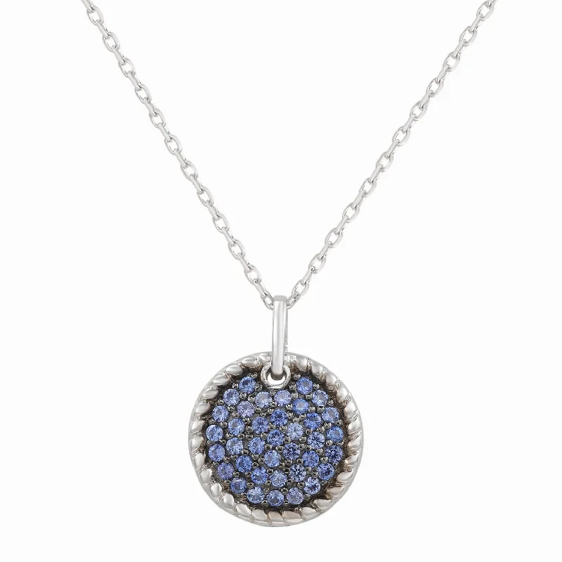 Sparkle For Less – Shop Our Limited-Time Jewelry Deals Fashion Essentials Suzy Levian Blue Sapphire Black Rhodium Sterling Silver Pave Circle Disc Pendant Sparkle For Less – Shop Our Limited-Time Jewelry Deals Fashion Essentials Suzy Levian Blue Sapphire Black Rhodium Sterling Silver Pave Circle Disc Pendant