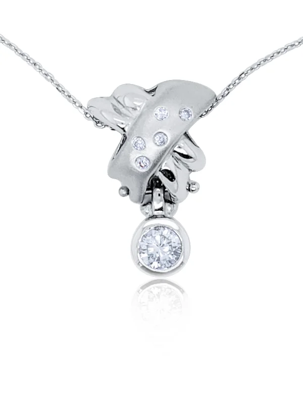 Get The Jewelry You Love At A Price You Love Affordable Trendy Fashion 18kt white gold diamond pendant featuring 0.60 ct round center and 0.10 cts around Get The Jewelry You Love At A Price You Love Affordable Trendy Fashion 18kt white gold diamond pendant featuring 0.60 ct round center and 0.10 cts around