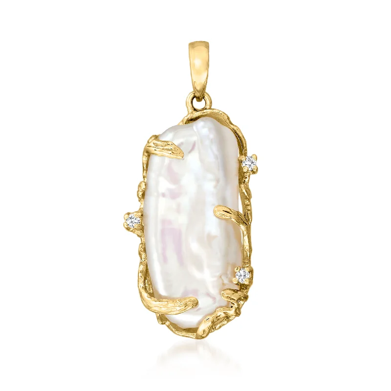Unique Jewelry Designs Now At Discounted Rates Classic Modern Offers Ross-Simons 8x20mm Cultured Baroque Pearl Pendant in 14kt Yellow Gold Unique Jewelry Designs Now At Discounted Rates Classic Modern Offers Ross-Simons 8x20mm Cultured Baroque Pearl Pendant in 14kt Yellow Gold