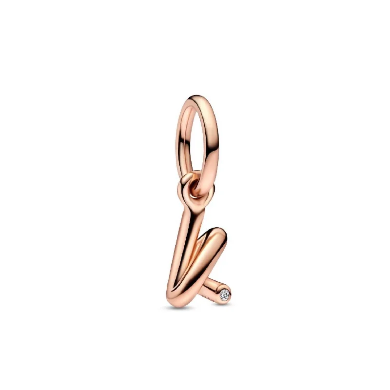 Grab Your Favorite Jewelry At The Lowest Prices Buy More, Save More Letter K Script Alphabet Dangle Charm In Rose Gold Grab Your Favorite Jewelry At The Lowest Prices Buy More, Save More Letter K Script Alphabet Dangle Charm In Rose Gold