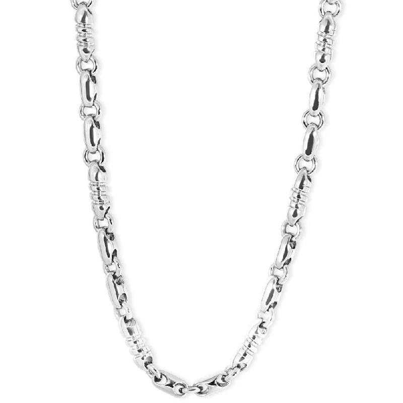 Unmissable Discounts On Timeless Jewelry Pieces Low Price Special Heavy Men's (119g) Solid 14K White Gold 6.5mm Flexible Link 24 " Necklace Unmissable Discounts On Timeless Jewelry Pieces Low Price Special Heavy Men's (119g) Solid 14K White Gold 6.5mm Flexible Link 24 " Necklace