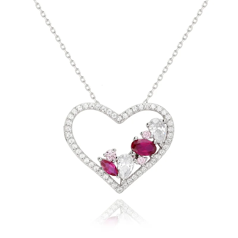 Flash Sale On Exquisite Jewelry – Don't Miss Out Polished Style Deals Suzy Levian Sterling Silver Ruby & White Cubic Zirconia Heart Pendant Necklace Flash Sale On Exquisite Jewelry – Don't Miss Out Polished Style Deals Suzy Levian Sterling Silver Ruby & White Cubic Zirconia Heart Pendant Necklace
