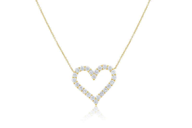 Seasonal Jewelry Clearance – Best Styles At The Lowest Prices Exclusive Fashion Deals 18kt yellow gold open heart pendant featuring 5.70 cts of round diamonds, 24 stones Seasonal Jewelry Clearance – Best Styles At The Lowest Prices Exclusive Fashion Deals 18kt yellow gold open heart pendant featuring 5.70 cts of round diamonds, 24 stones