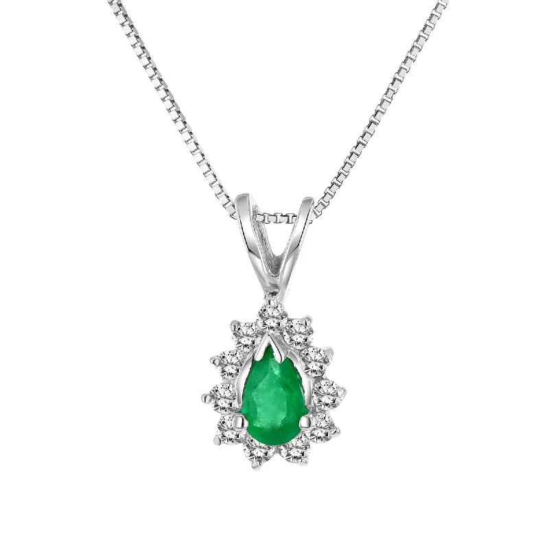 Eco-Friendly Sustainable Jewelry For Conscious Buyers Premium Style Offers 0.35cttw Diamond and Emerald Pendant in 14k Gold Eco-Friendly Sustainable Jewelry For Conscious Buyers Premium Style Offers 0.35cttw Diamond and Emerald Pendant in 14k Gold