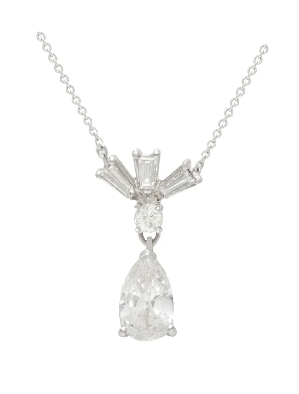 Upgrade Your Jewelry Collection For Less Street Style Discounts 14kt white gold diamond pendant with pear shaped dangle featuring 0.80 cts of diamonds Upgrade Your Jewelry Collection For Less Street Style Discounts 14kt white gold diamond pendant with pear shaped dangle featuring 0.80 cts of diamonds