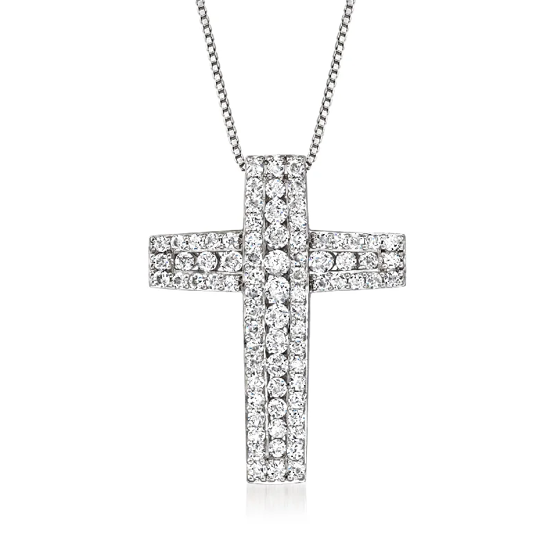 Unmissable Discounts On Timeless Jewelry Pieces Hot Items Ross-Simons Diamond Cross Pendant Necklace in Sterling Silver Unmissable Discounts On Timeless Jewelry Pieces Hot Items Ross-Simons Diamond Cross Pendant Necklace in Sterling Silver