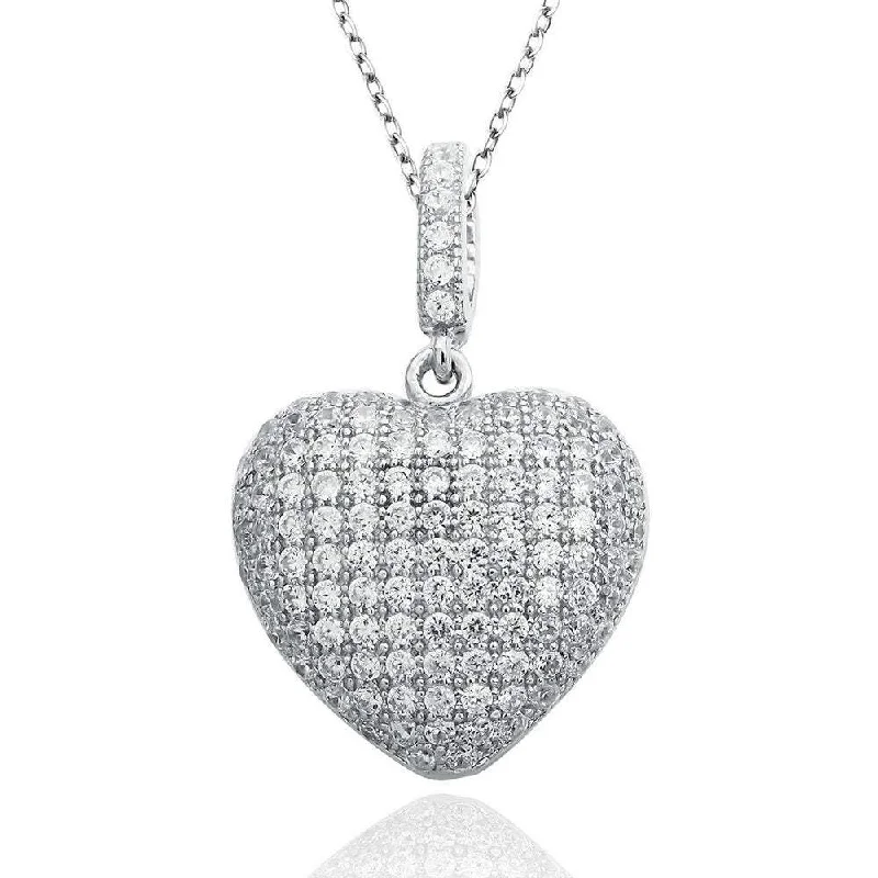 Fashion-Forward Jewelry At Incredible Prices Chic And Trendy Suzy Levian White Cubic Zirconia Sterling Silver Pave Heart Pendant Fashion-Forward Jewelry At Incredible Prices Chic And Trendy Suzy Levian White Cubic Zirconia Sterling Silver Pave Heart Pendant