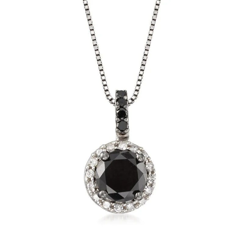 Personalized Engraved Jewelry For Meaningful Gifts Flash Sale Ross-Simons Black and White Diamond Pendant Necklace in Sterling Silver Personalized Engraved Jewelry For Meaningful Gifts Flash Sale Ross-Simons Black and White Diamond Pendant Necklace in Sterling Silver