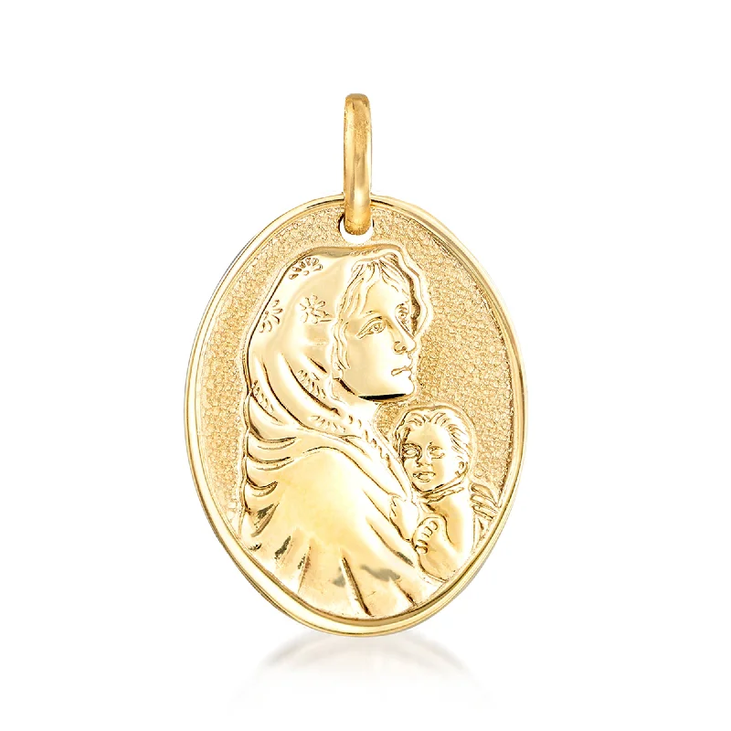 Grab Your Favorite Jewelry At The Lowest Prices Snag Fabulous Fashion Bargains Ross-Simons Italian 14kt Yellow Gold Blessed Mother Pendant Grab Your Favorite Jewelry At The Lowest Prices Snag Fabulous Fashion Bargains Ross-Simons Italian 14kt Yellow Gold Blessed Mother Pendant