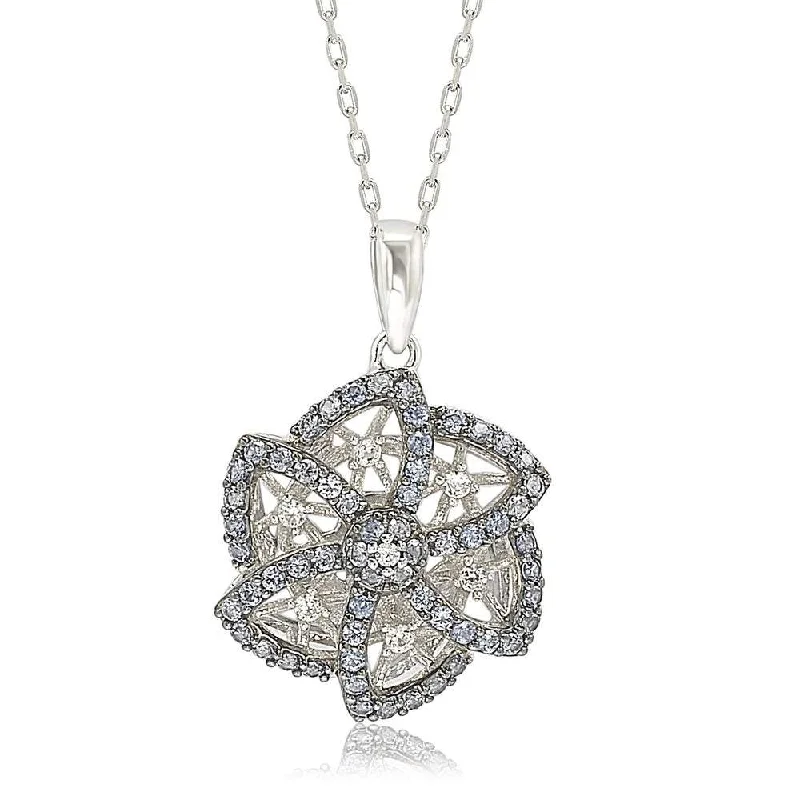 Exclusive Jewelry Sale – Shine For Less Limited Stock, Big Discounts Suzy Levian Sterling Silver Sapphire & Diamond Abstract Flower Pendant Exclusive Jewelry Sale – Shine For Less Limited Stock, Big Discounts Suzy Levian Sterling Silver Sapphire & Diamond Abstract Flower Pendant