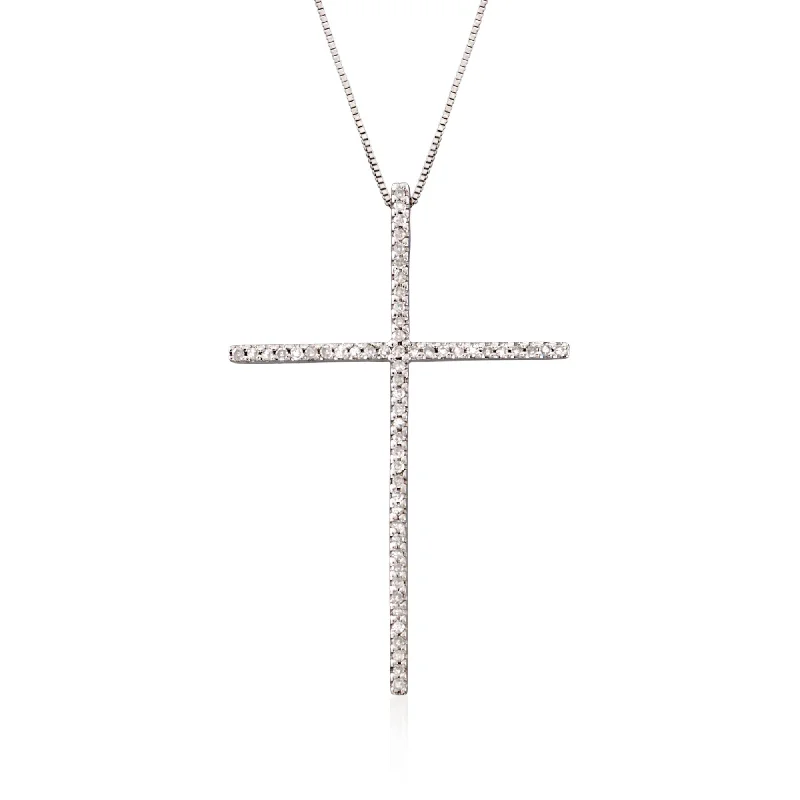 Grab Your Favorite Jewelry At The Lowest Prices Stylish Statements Ross-Simons Diamond Cross Pendant Necklace in 14kt White Gold Grab Your Favorite Jewelry At The Lowest Prices Stylish Statements Ross-Simons Diamond Cross Pendant Necklace in 14kt White Gold