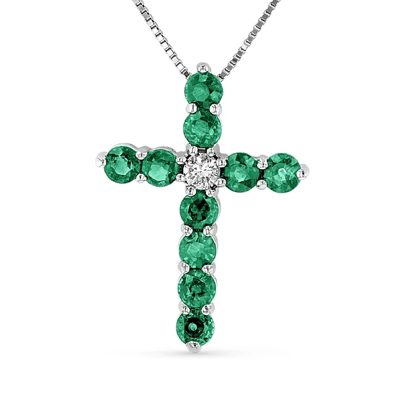 Bohemian-Inspired Jewelry For Free-Spirited Fashion Bold Fashion Sales Diamond and Emerald Cross in 14K Gold Bohemian-Inspired Jewelry For Free-Spirited Fashion Bold Fashion Sales Diamond and Emerald Cross in 14K Gold
