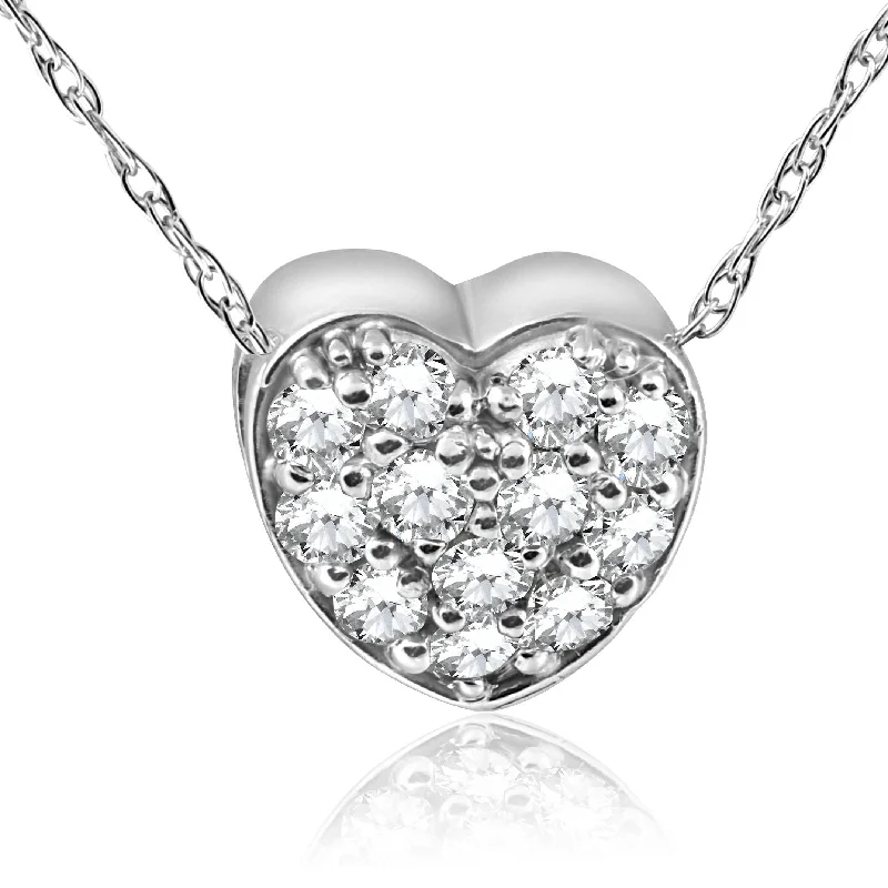 Jewelry Sale – Exclusive Styles At Lower Prices Urban Style Promotions 1/4ct Pave Diamond Petite Heart Pendant 14K White Gold 1/4" Jewelry Sale – Exclusive Styles At Lower Prices Urban Style Promotions 1/4ct Pave Diamond Petite Heart Pendant 14K White Gold 1/4"
