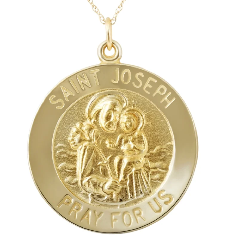 Luxury Jewelry Sale – Sparkle For Less The Good Stuff 14k Yellow Gold St. Joseph Medal Pendant 1" Tall 5 Grams Luxury Jewelry Sale – Sparkle For Less The Good Stuff 14k Yellow Gold St. Joseph Medal Pendant 1" Tall 5 Grams