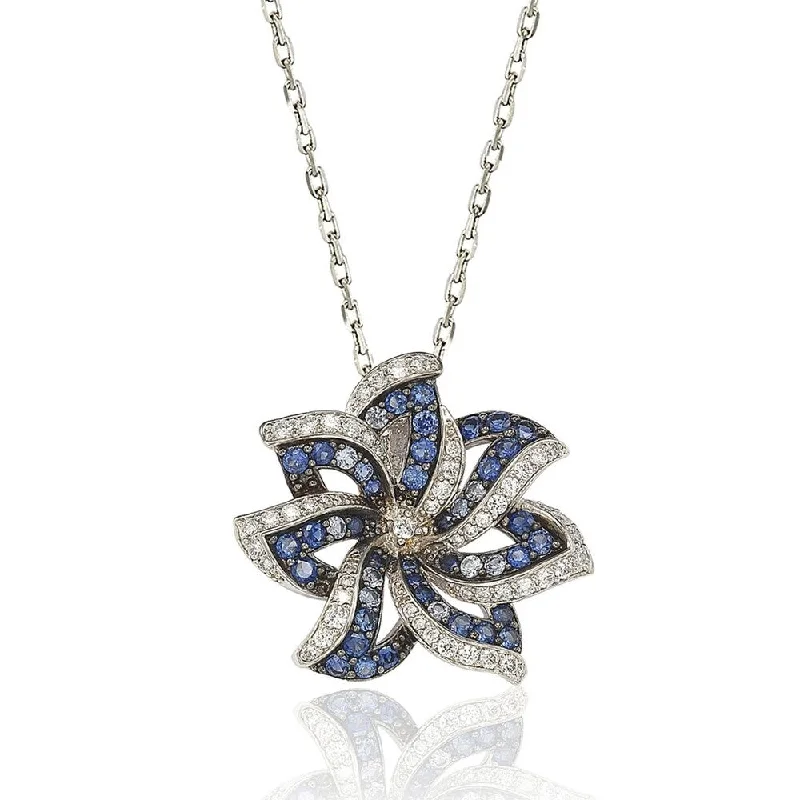 Last Chance To Shop High-End Jewelry At Markdown Prices Imeless Style Suzy Levian Sapphire and Diamond Accent in Sterling Silver Petite Flower Pendant Last Chance To Shop High-End Jewelry At Markdown Prices Imeless Style Suzy Levian Sapphire and Diamond Accent in Sterling Silver Petite Flower Pendant