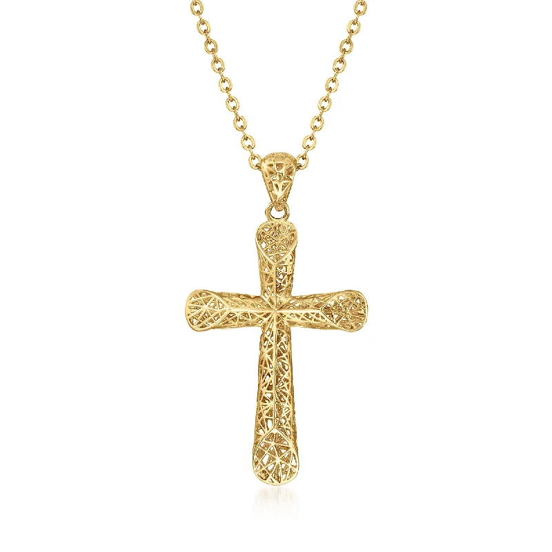 Modern Jewelry At Exclusive Discounts – Shop Today Seasonal Clearance Ross-Simons 14kt Yellow Gold Openwork Cross Pendant Necklace Modern Jewelry At Exclusive Discounts – Shop Today Seasonal Clearance Ross-Simons 14kt Yellow Gold Openwork Cross Pendant Necklace