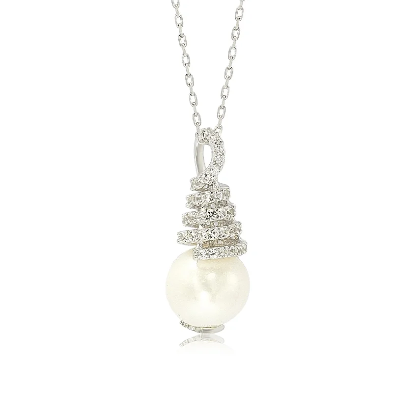 Luxury Meets Affordability – Jewelry Sale Now Live Snag Fabulous Fashion Bargains Suzy Levian Sterling Silver Pearl & White Sapphire Swirl Pendant Luxury Meets Affordability – Jewelry Sale Now Live Snag Fabulous Fashion Bargains Suzy Levian Sterling Silver Pearl & White Sapphire Swirl Pendant
