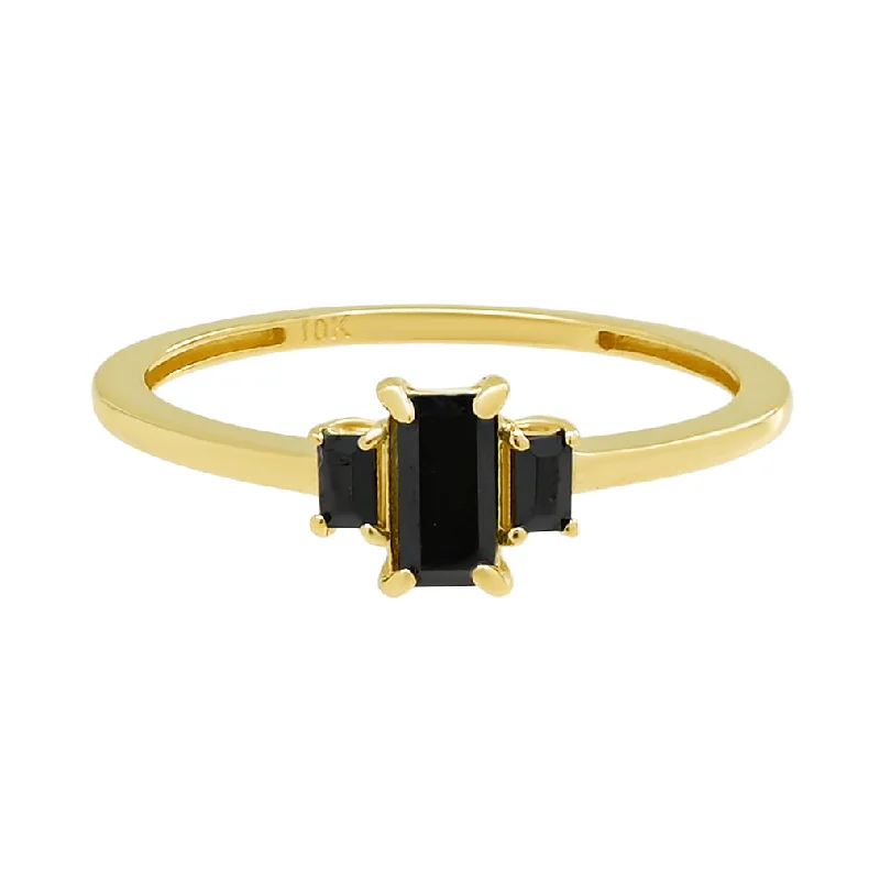 Don't Miss Out On Bestselling Jewelry At Special Prices Trend Forward Threads 10k Solid Gold Black CZ Baguette Trapezoid Ring Don't Miss Out On Bestselling Jewelry At Special Prices Trend Forward Threads 10k Solid Gold Black CZ Baguette Trapezoid Ring