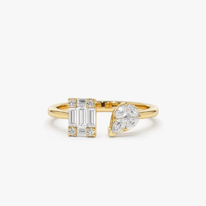 Gorgeous Jewelry, Limited-Time Savings 14k Gold Illusion Setting Diamond Toi et Moi Ring Gorgeous Jewelry, Limited-Time Savings 14k Gold Illusion Setting Diamond Toi et Moi Ring