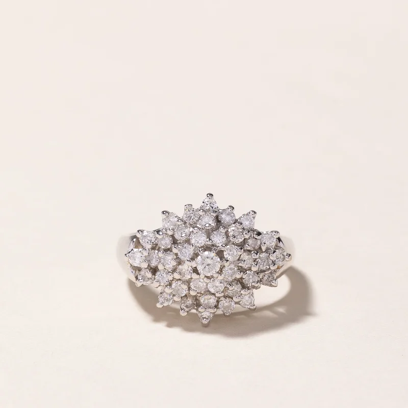 Unmissable Deals On Handmade Jewelry Collections Seasonal Clearance 14k White Gold Cluster Diamond Ring | 0.58ctw | SZ 7 Unmissable Deals On Handmade Jewelry Collections Seasonal Clearance 14k White Gold Cluster Diamond Ring | 0.58ctw | SZ 7