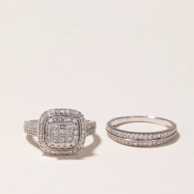Limited-Time Offer On Premium Jewelry Collections Hot Styles 14k White Gold Diamond Wedding Ring Set | 0.76ctw | SZ 5.5 Limited-Time Offer On Premium Jewelry Collections Hot Styles 14k White Gold Diamond Wedding Ring Set | 0.76ctw | SZ 5.5