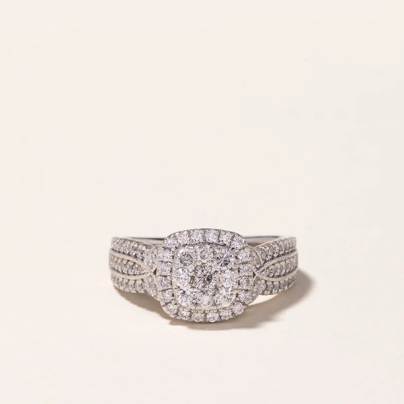 Jewelry Sale Alert – Shop Timeless Elegance Today Trendy Fashion Sale 14k White Gold Cluster Diamond Engagement Ring | 0.99ctw | SZ 7 Jewelry Sale Alert – Shop Timeless Elegance Today Trendy Fashion Sale 14k White Gold Cluster Diamond Engagement Ring | 0.99ctw | SZ 7