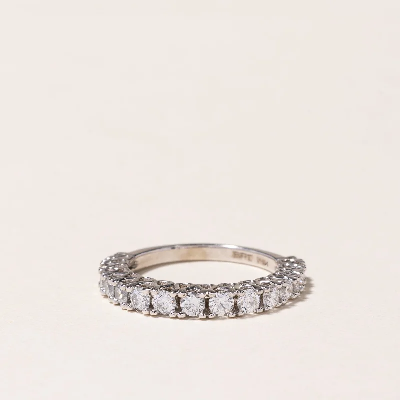 Seasonal Jewelry Deals – Elevate Your Style Easy Elegance Sales 14k White Gold Semi Eternity Diamond Band | 0.80ctw | SZ 5 Seasonal Jewelry Deals – Elevate Your Style Easy Elegance Sales 14k White Gold Semi Eternity Diamond Band | 0.80ctw | SZ 5
