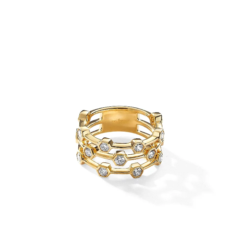 Elevate Your Jewelry Collection With Limited-Time Savings Three Row Geometrix Band