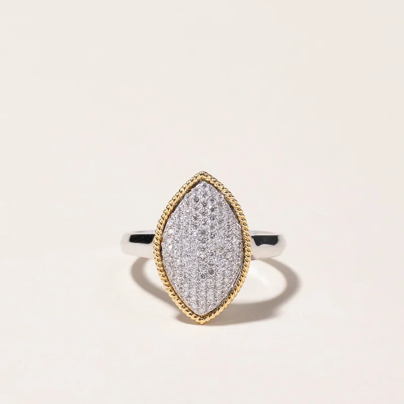 Elegant Jewelry At Unbeatable Offers – Shop Before It's Gone End-Of-Season Clearance 18k Two Tone Gold Marquise Shaped Diamond Ring | 0.56ctw | SZ 7 Elegant Jewelry At Unbeatable Offers – Shop Before It's Gone End-Of-Season Clearance 18k Two Tone Gold Marquise Shaped Diamond Ring | 0.56ctw | SZ 7
