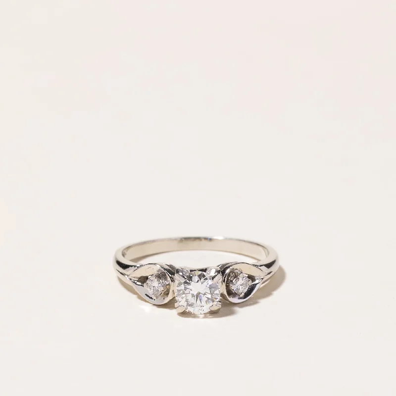 Personalized Engraved Jewelry For Meaningful Gifts Winter Warehouse Sale 18k White Gold Diamond Engagement Ring | 0.50ctw | SZ 4.75 Personalized Engraved Jewelry For Meaningful Gifts Winter Warehouse Sale 18k White Gold Diamond Engagement Ring | 0.50ctw | SZ 4.75