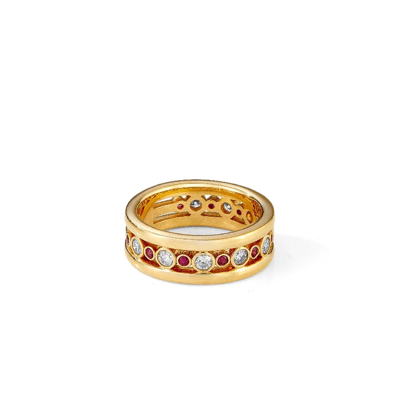 Elegant Jewelry Pieces At Unbelievable Prices Diamond Band with Rubies