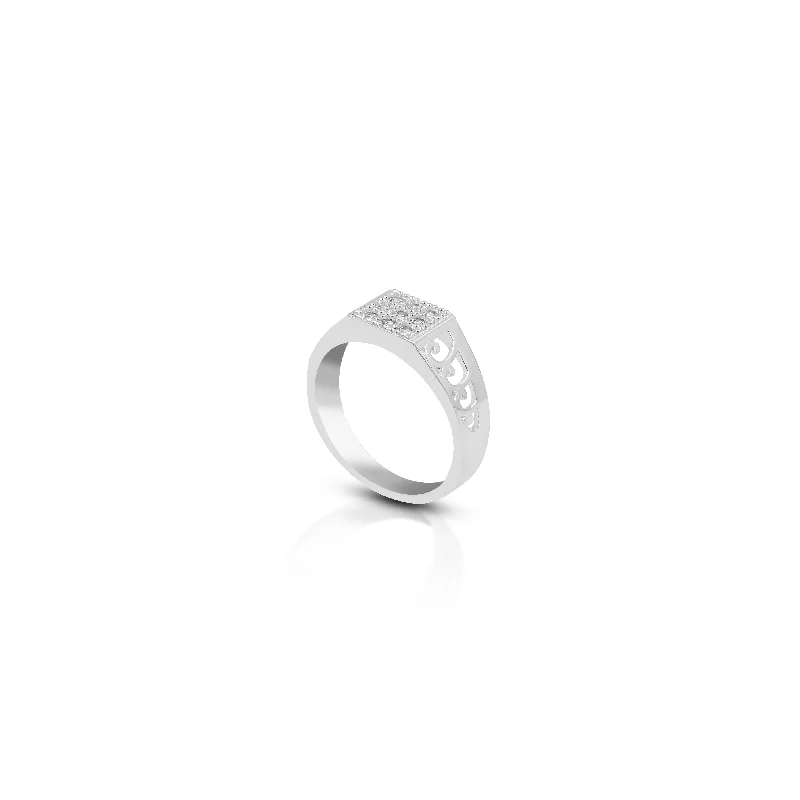 Make Your Outfit Shine With Discounted Jewelry Contemporary Casual Deals Beautiful Design Silver Ring with White Stones for Boys Make Your Outfit Shine With Discounted Jewelry Contemporary Casual Deals Beautiful Design Silver Ring with White Stones for Boys