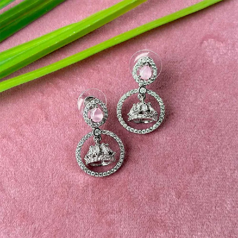 Customized Silver Jewelry For Unique Style Limited Stock, Big Sale Dina Earrings (Baby Pink) Customized Silver Jewelry For Unique Style Limited Stock, Big Sale Dina Earrings (Baby Pink)