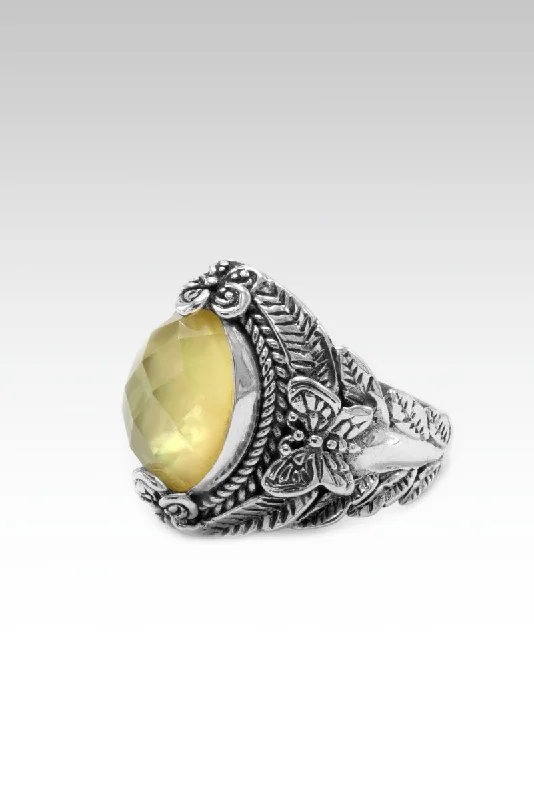 Unmissable Jewelry Clearance – Final Reductions Winter Warehouse Sale Ephemeral Ring™ in Buttercup Mother of Pearl Quartz Triplet Unmissable Jewelry Clearance – Final Reductions Winter Warehouse Sale Ephemeral Ring™ in Buttercup Mother of Pearl Quartz Triplet