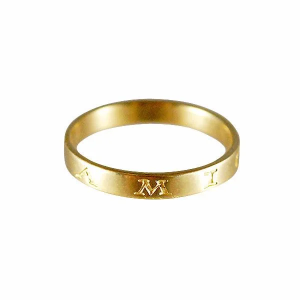 Discounted Luxury Jewelry – Shine Without The Splurge Gabriella Kiss 14k Band Ring Inscribed with "Amicitia" Discounted Luxury Jewelry – Shine Without The Splurge Gabriella Kiss 14k Band Ring Inscribed with "Amicitia"