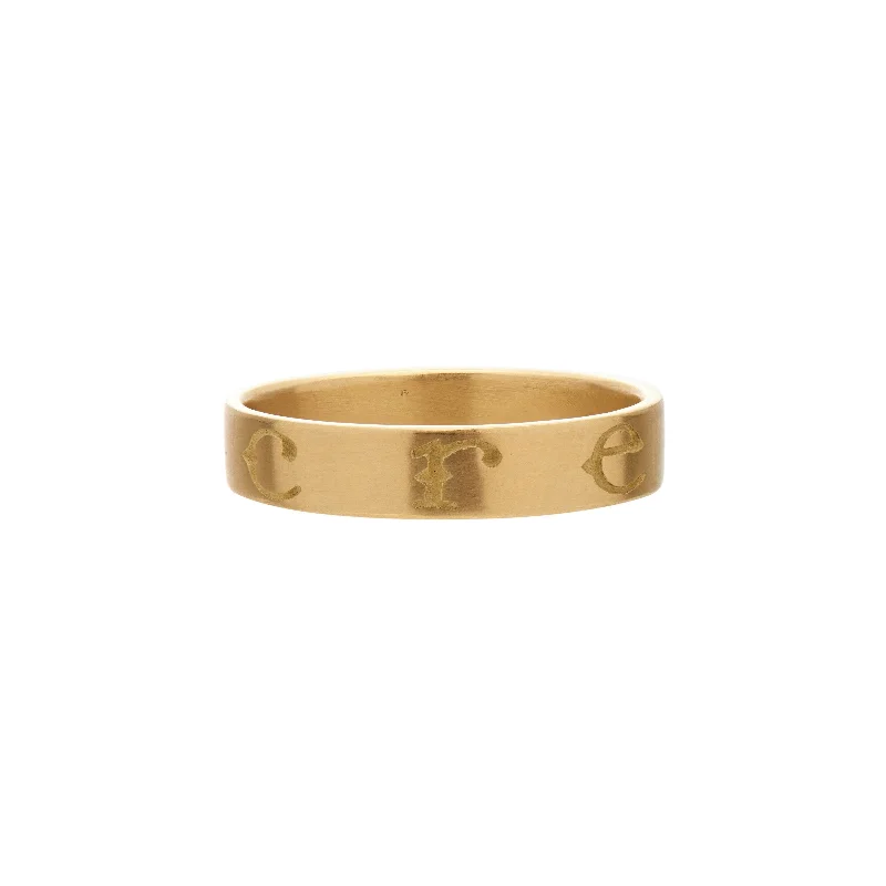 Flash Sale On Stunning Jewelry – Don't Miss Out Gabriella Kiss 18k Band Ring Inscribed with "CREARE"