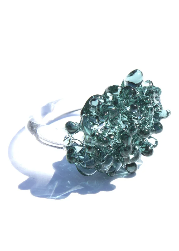 Fashion-Forward Jewelry At Incredible Prices Glass Cluster Ring - Emerald