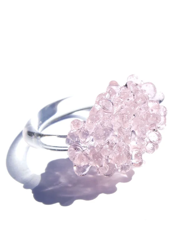 Unmissable Jewelry Sale – Shop Before It's Too Late Glass Cluster Ring - Baby Pink