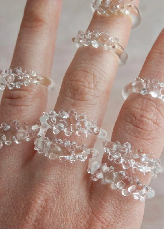 Shop Dazzling Jewelry With Special Promotional Discounts Glass Dots Ring - Clear