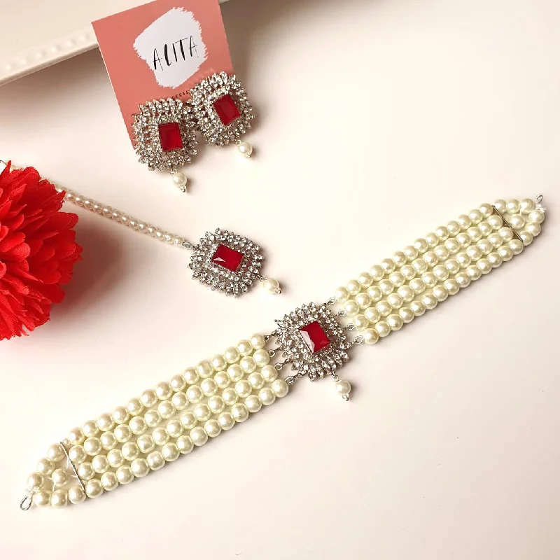 Shop Trending Jewelry With Exclusive Savings Clearance Event Hamna (Silver Red)