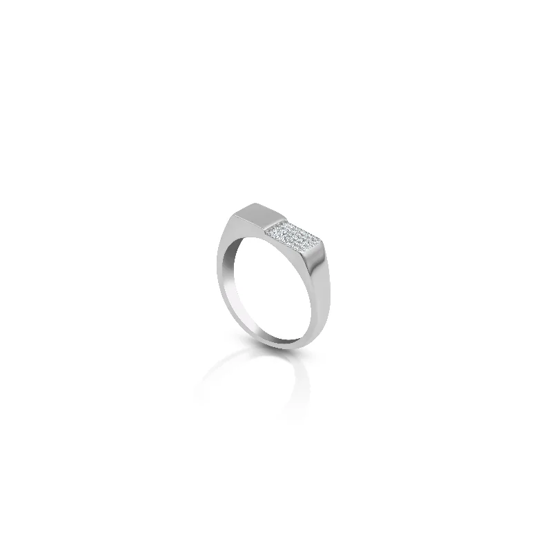 Clearance Sale On High-End Jewelry Collections Fashion Essentials Men's Minimalist Silver Band with Sleek Gemstone Accent Clearance Sale On High-End Jewelry Collections Fashion Essentials Men's Minimalist Silver Band with Sleek Gemstone Accent