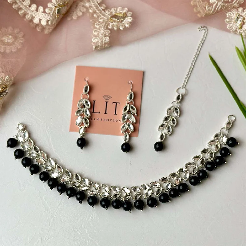 Must-Have Jewelry At Unbelievable Discounts Chic & Cozy Collection Mirha Set (Silver Black) Must-Have Jewelry At Unbelievable Discounts Chic & Cozy Collection Mirha Set (Silver Black)